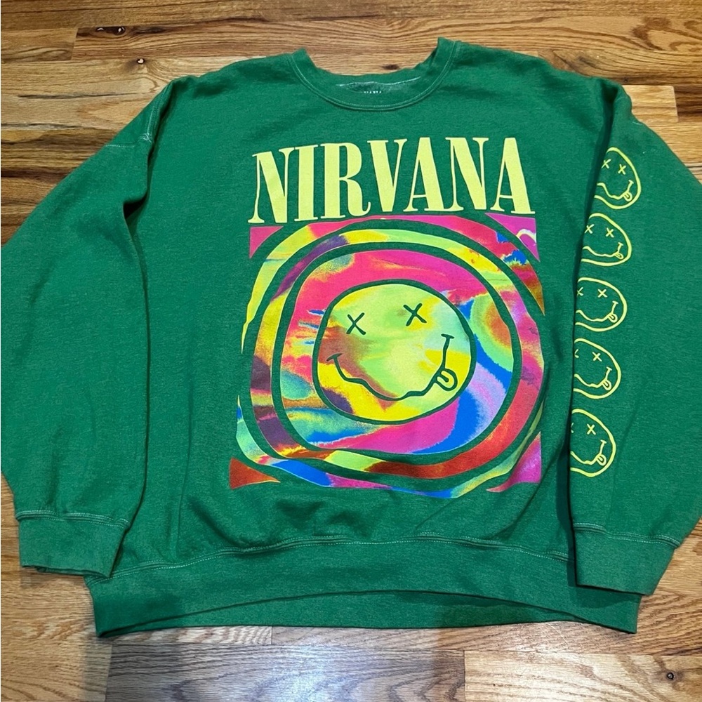 Urban outfitters green nirvana sweatshirt